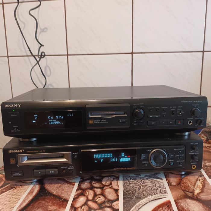 Mini disc Sony și Sharp recordere