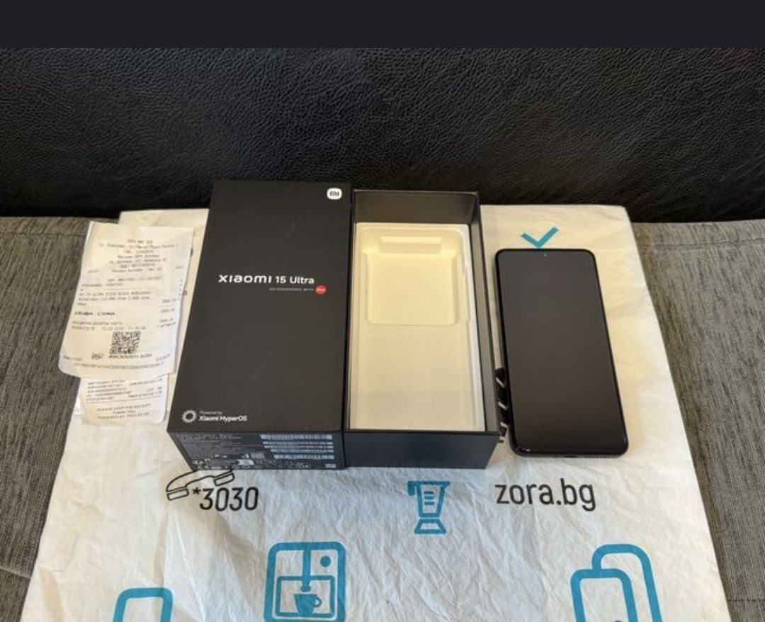 КАТО НОВ 512GB Xiaomi 15 ULTRA Гаранция ЗОРА 2027г. Black