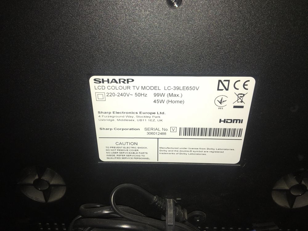 Piese televizor Sharp LC39LE650V