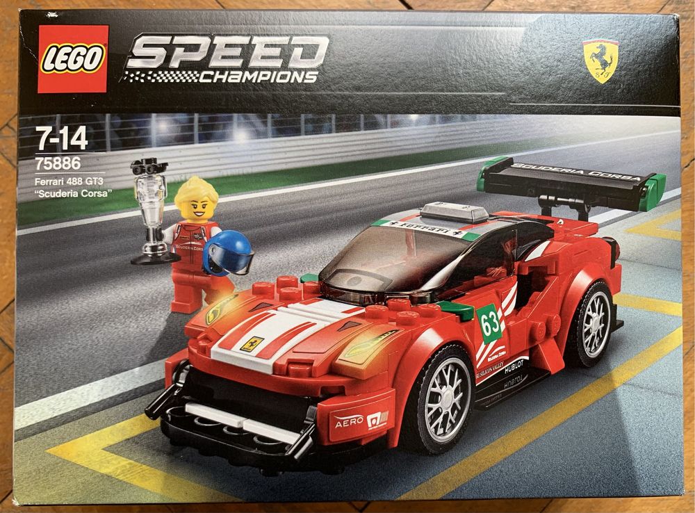 Lego Speed Champions Ferrari F40 75890; Ferrari 488 GT3 75886