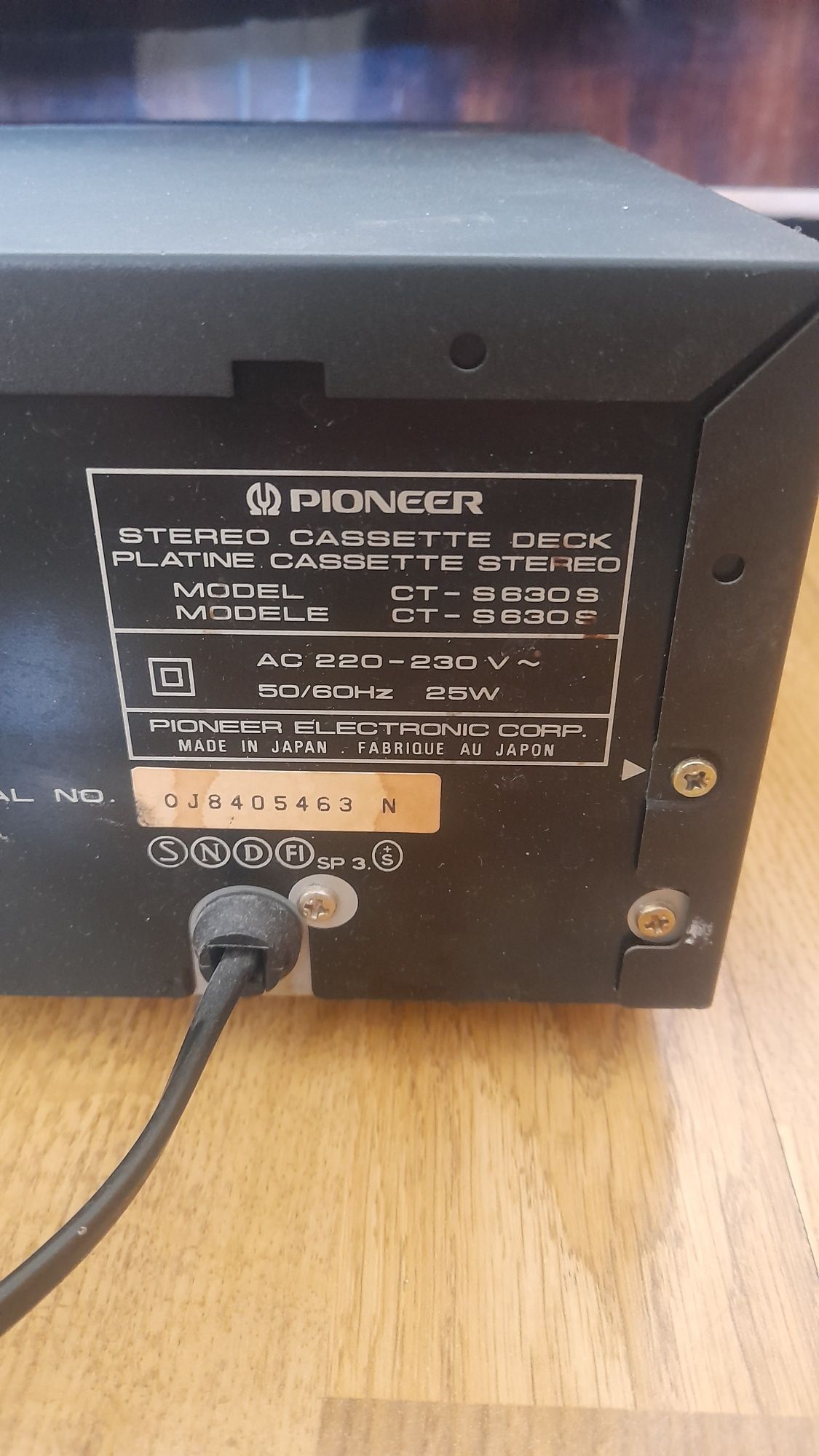 Deck Pioneer model ct-s630s
