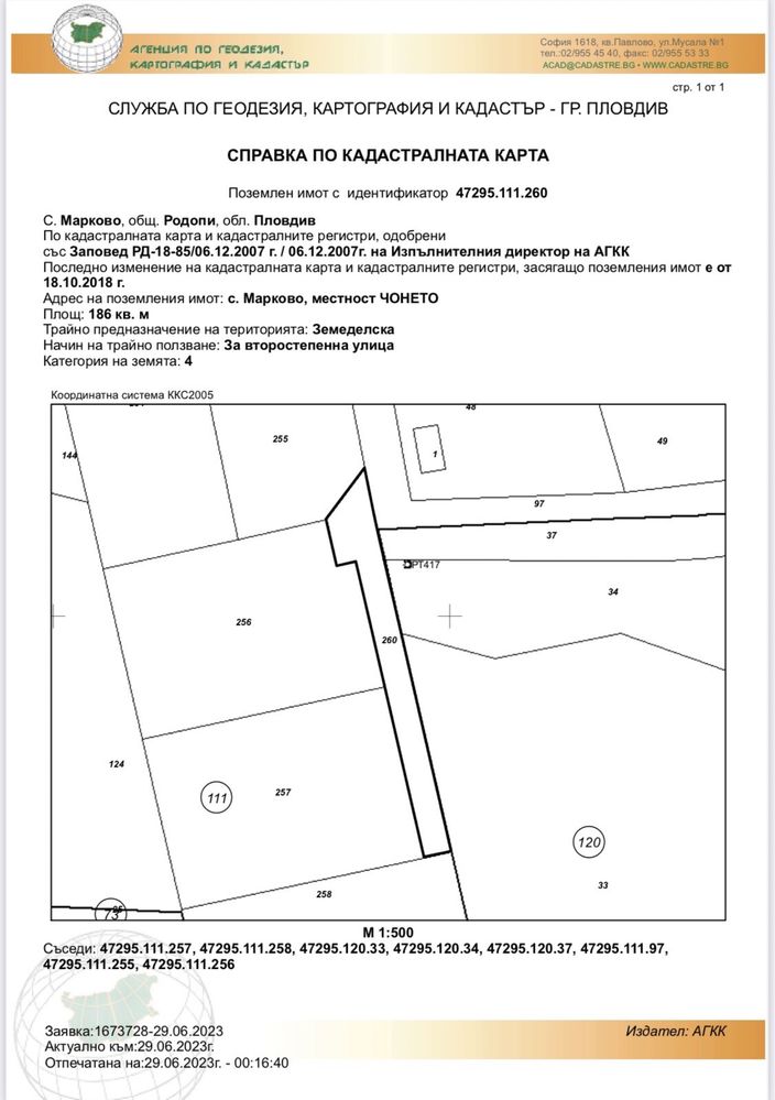 Парцел (УПИ) село Марково Пловдив от собствник