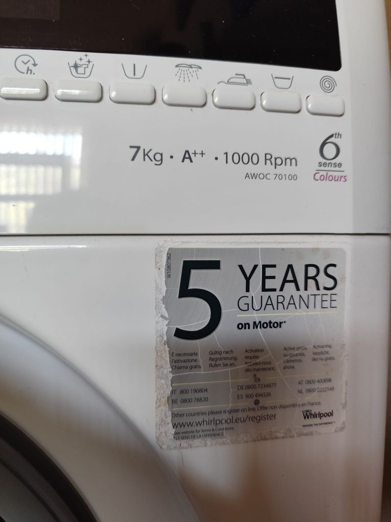 Пералня whirlpool 7 кг А++ 1000 оборота