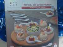 Set 14 piese pentru servire , pe suport rotativ, Secret de Gourmet
