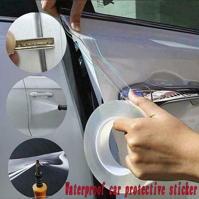 Banda adeziva transparenta protectie usi oglinda uso de aplicat 5cm/5m