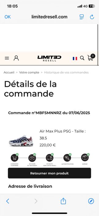Nike Air Max Plus PSG 38.5