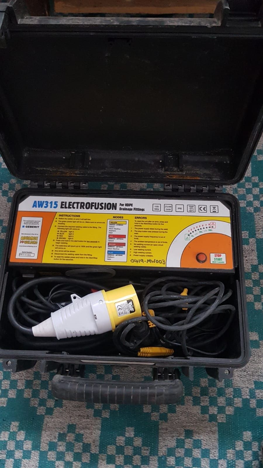 Aparat electrofuziune sudura PEHD AW315 Electrofusion