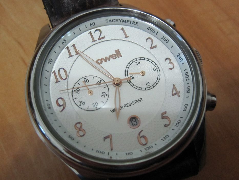 Ceas elegant Lowell PA7771 cronograf(tachimetru) mec. Miyota-ieftin