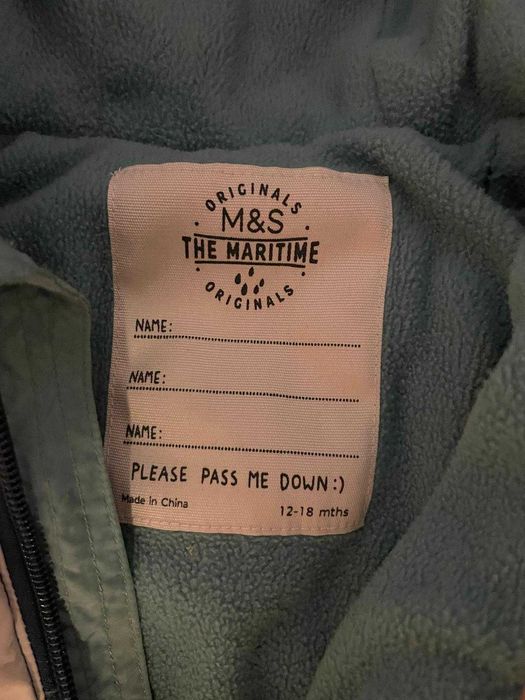Combinezon pentru iarna baietei M&S, marimea 78-83