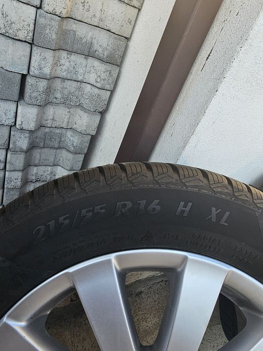 Vand jante originale VW 5X112 R16 cu anvelope noi de iarnă
