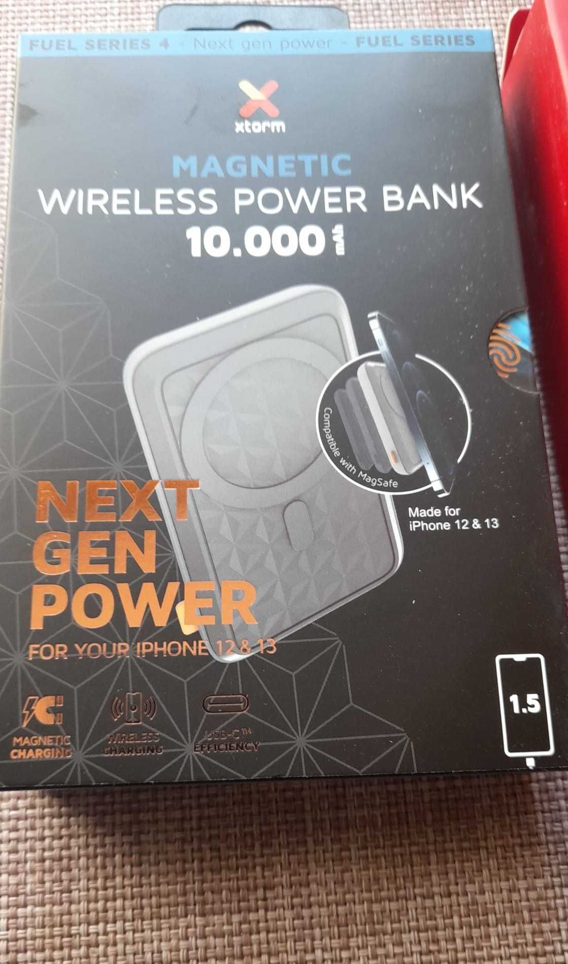 baterie externa 10000mA powerbank MagSafe fast wireless iesire type c