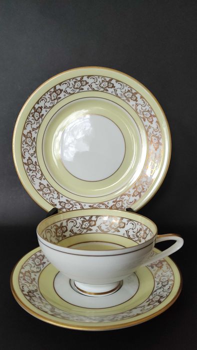 Троен сет за чай/дълго кафе от фин порцелан