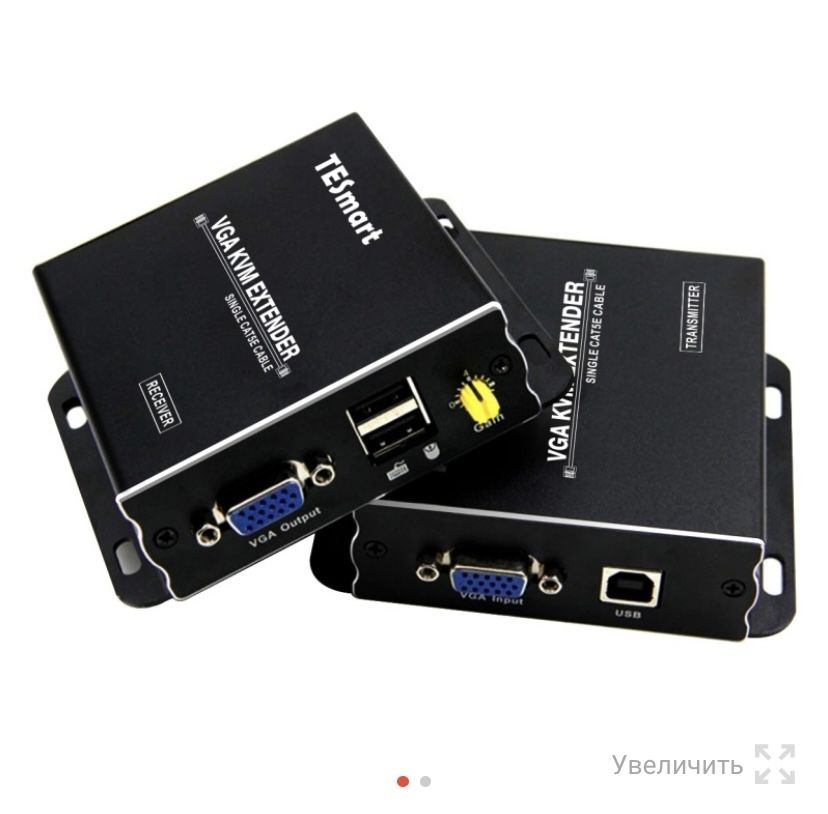 Удлинитель TESmart VGA + USB KVM Extender, UTP