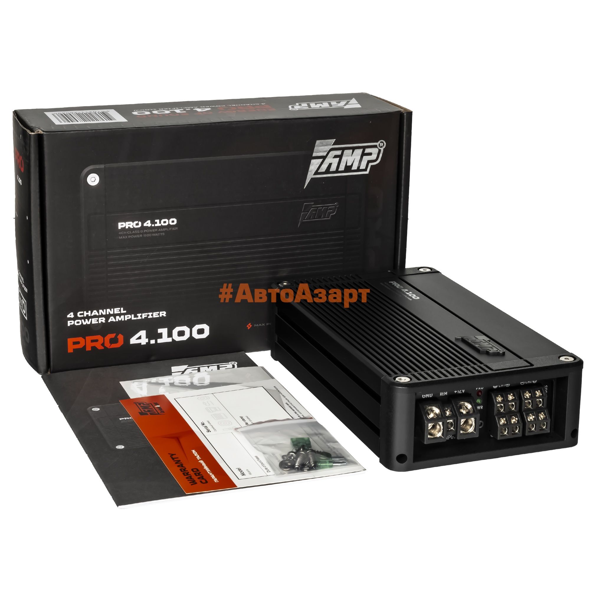 Колонки AMP 4 шт. Усилитель AMP 4×+100 W.