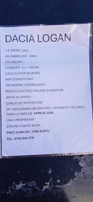 Dacia Logan 1.5 dci, 2006