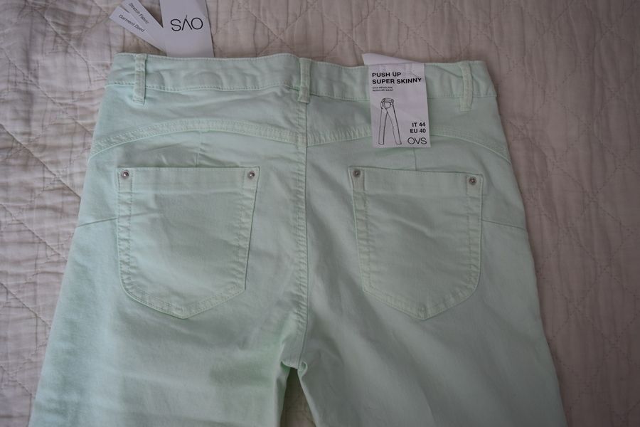 Pantalon dama strech skinny pe verde marimea 40-44