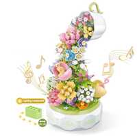 Cutie muzicala din lego, un buchet de flori cu muzica si lumini
