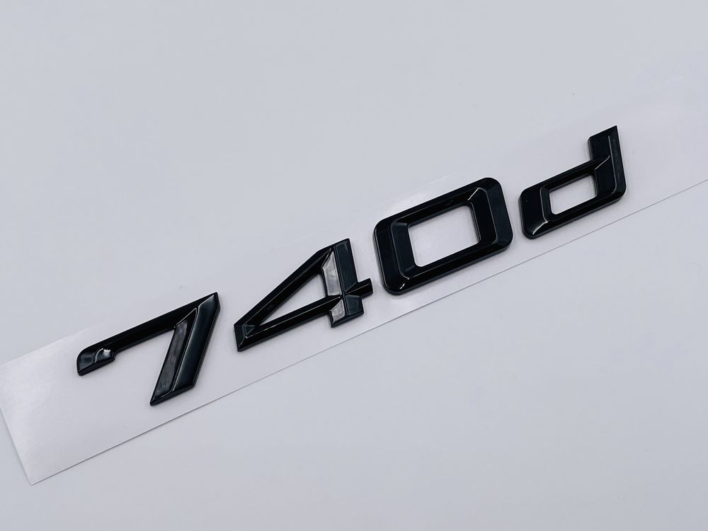 Emblema BMW Motorizare Seria 7 diesel negru
