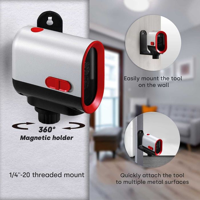 Suport magnetic cu laser cu acumulator