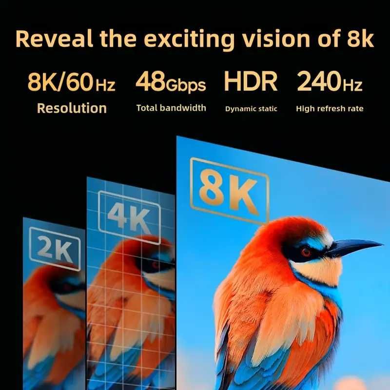 HDTV2.1*OPTIC 8К/60Hz 5мет. и 10мет. Кабел JUSTLINK* HDMI 2.1V 48Gbps!