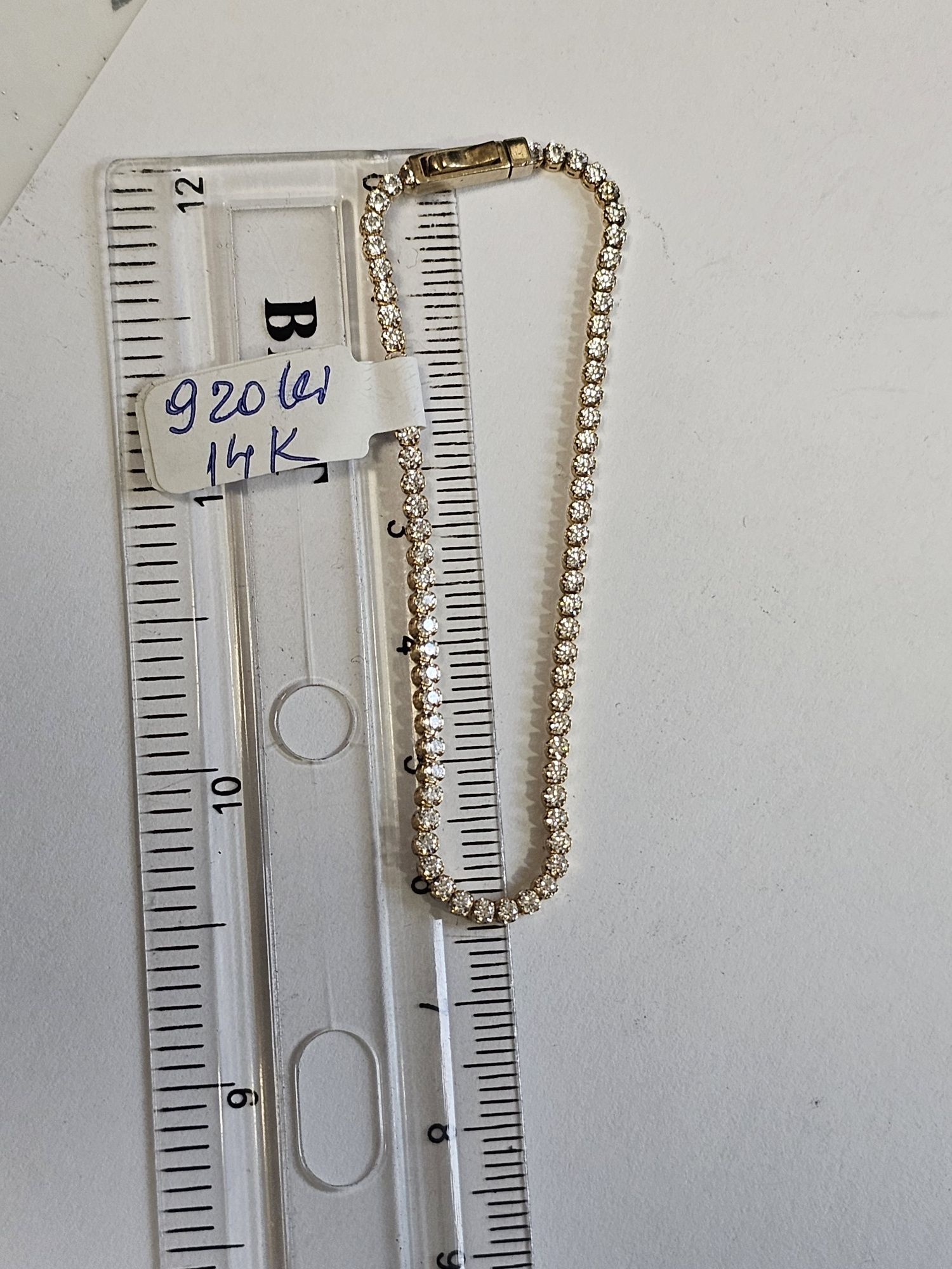 Vand bratara din aur 14 k model Tenis