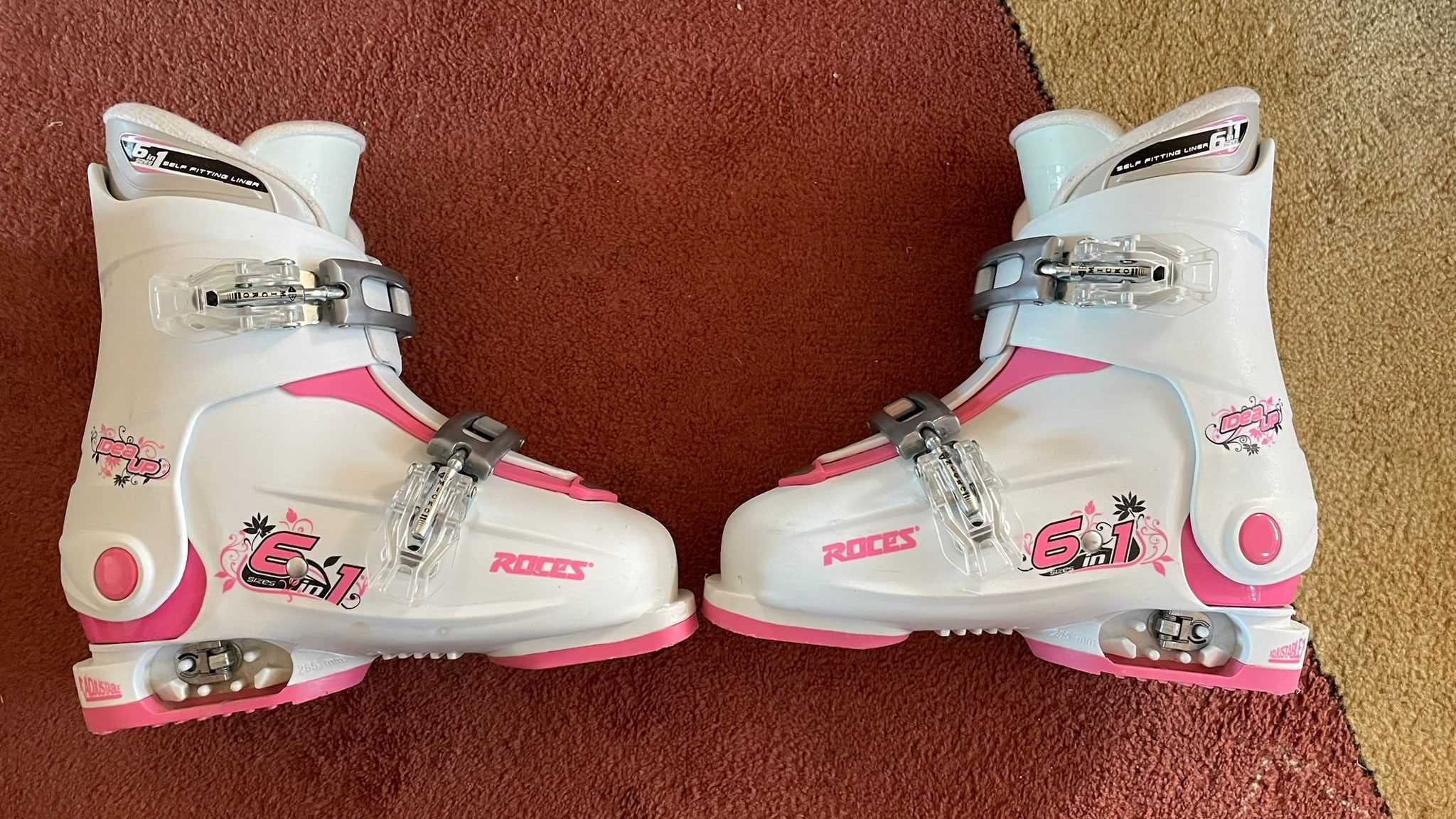 Clapari reglabili copii Roces Idea Up White/Deep Pink 2 clape