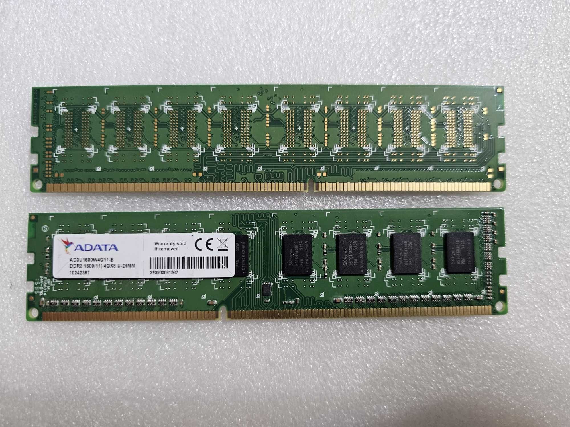 Kit memorie RAM desktop ADATA 8GB (2 x 4GB) DDR3-1600MHz