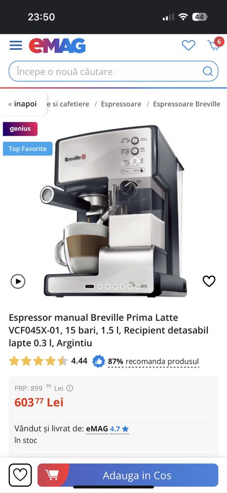 Vând espressor cafea