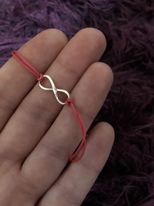 Bratara semn infinit fir rosu argint 925