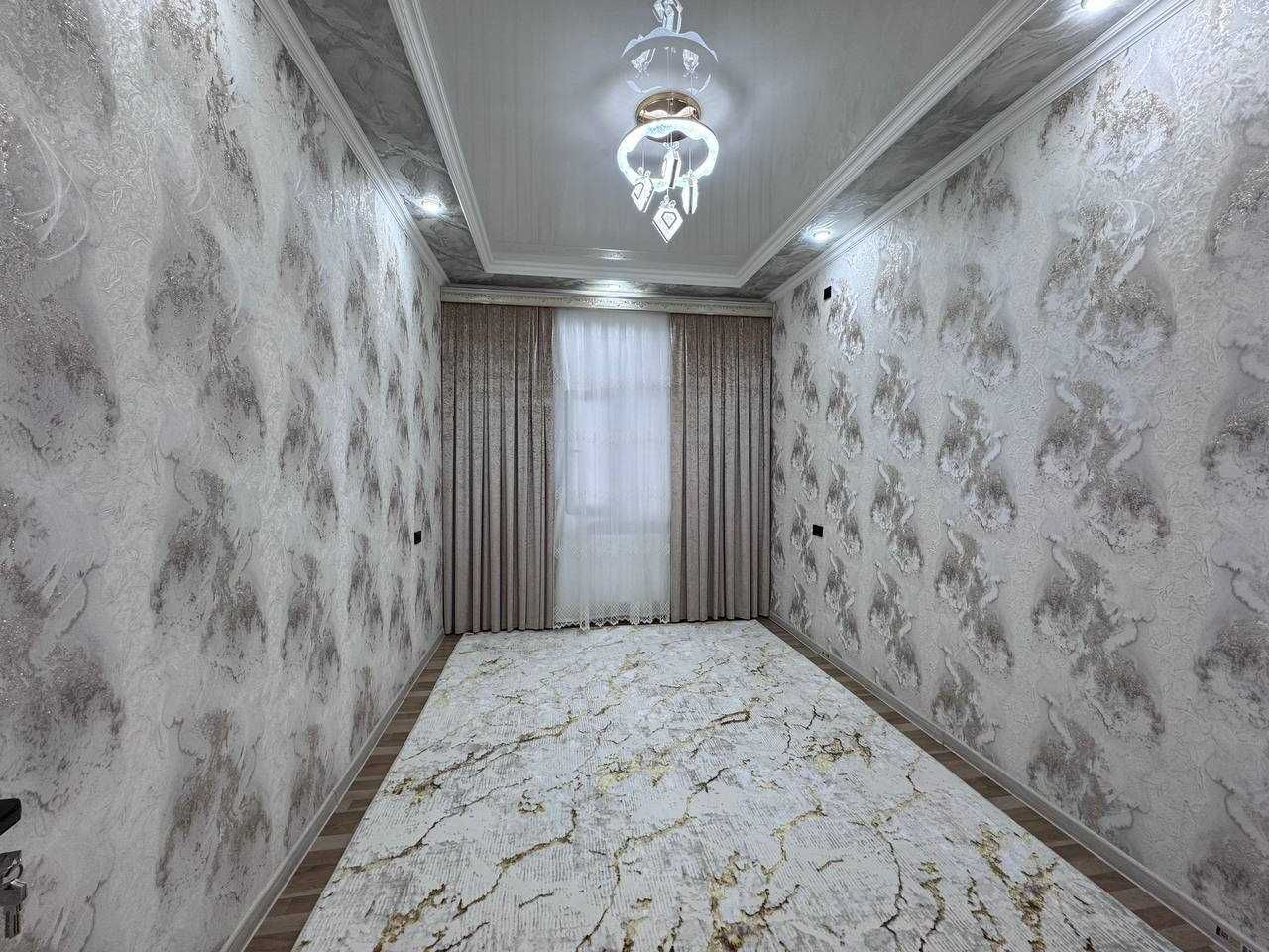 2 хоналик килинган  квартира 1 этаж янги дом, горгаз, саодат