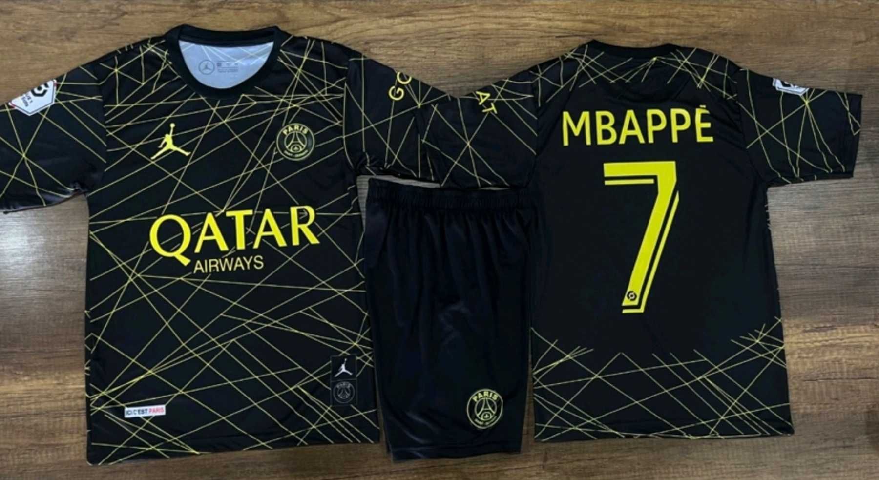 Екип Neymar 10 PSG Black and GOLD Черен Комплект Неймар ПСЖ 5 до 15г