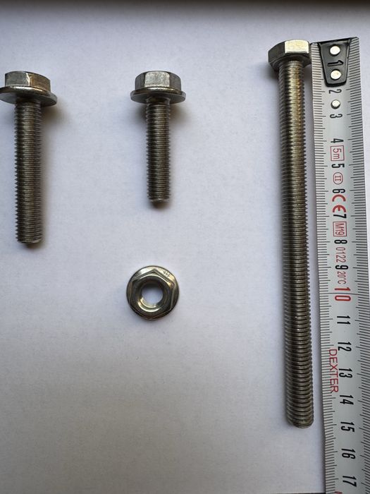 Suruburi cap hexagonal, INOX A4-80,  M16 diferite lungimi.