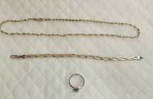 Set argint colier+bratara+inel