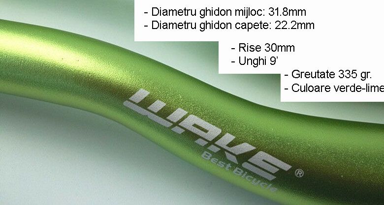 Wake Comp DH Riserbar 780mm - 31.8" - Verde