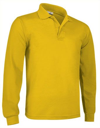 Tricou polo maneca lunga, 100% bumbac, galben rosu, albastru royal,etc