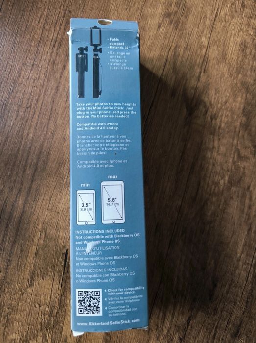 Mini selfie stick cu buton