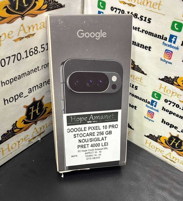 Hope Amanet P3 Google Pixel 10 Pro 256 GB Nou/Sigilat