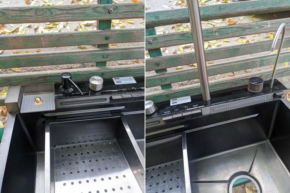 Кухонная мойка. Многофункциональная раковина. Moyka, rakovina.