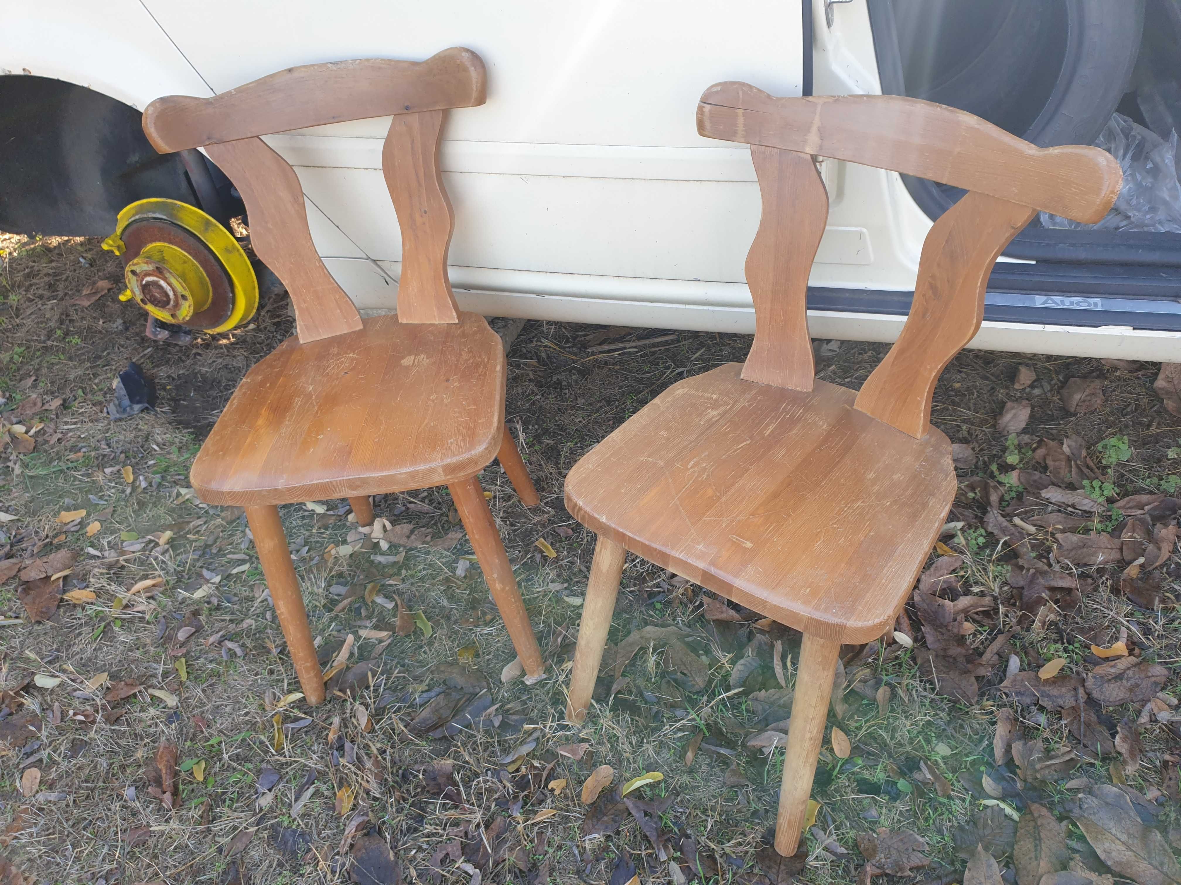 2 scaune lemn masiv hand made elvetia