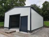 Casa, garaje auto pe structura metalica si panou sandwich termoizolant