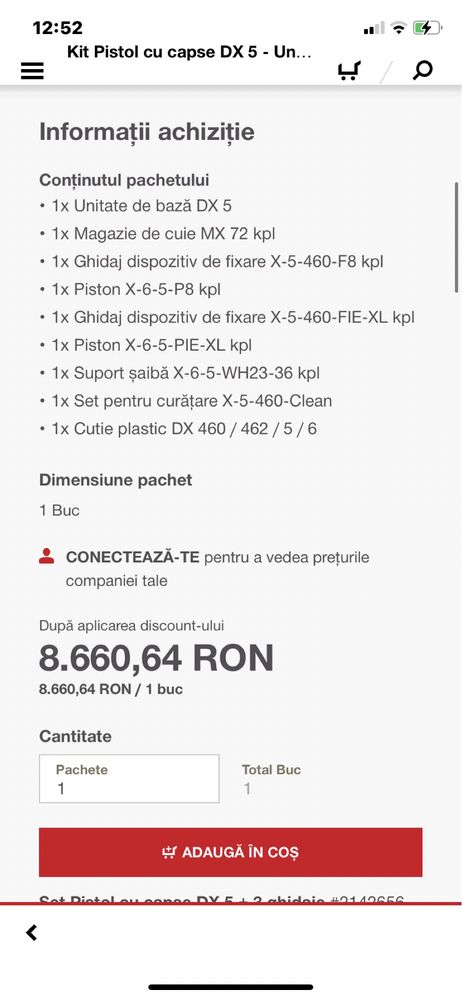 Hilti dx5 pistol batut vuie structuri profile metalice hale