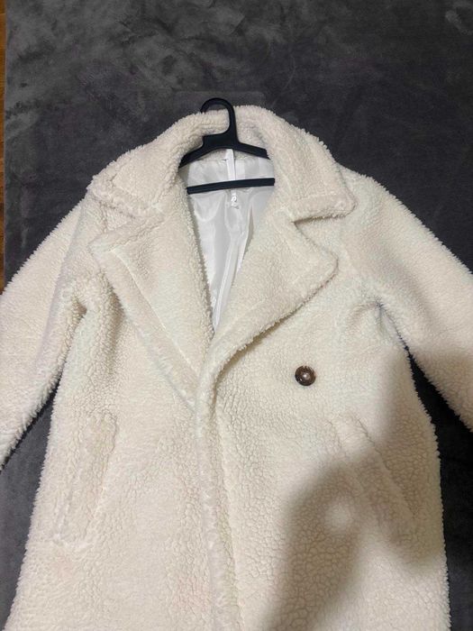 дамско  палто teddy bear- бяло