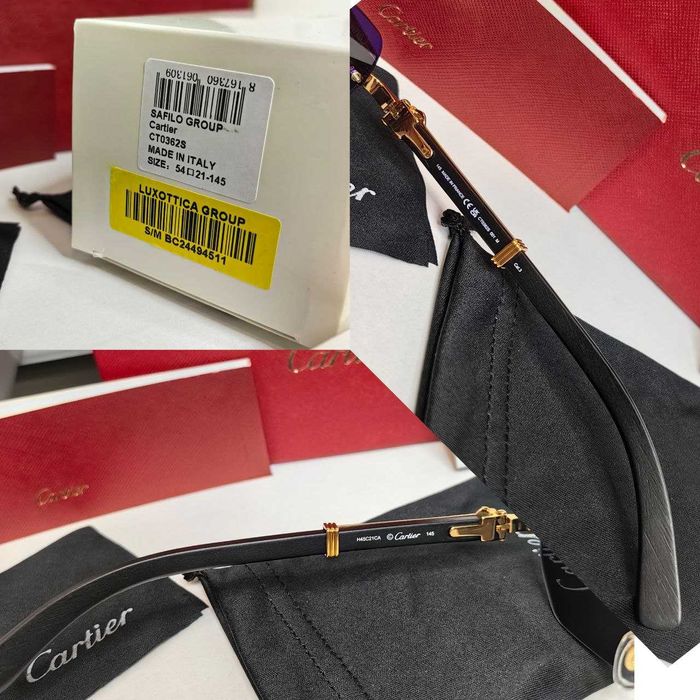 Слънчеви очила Cartier CT0362S златни и сребърни елементи