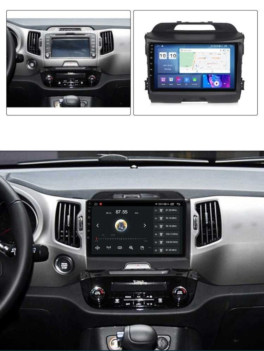 Navigatie Android 11 Kia Sportage 2011-2015 1/8Gb Waze Carplay BT GPS