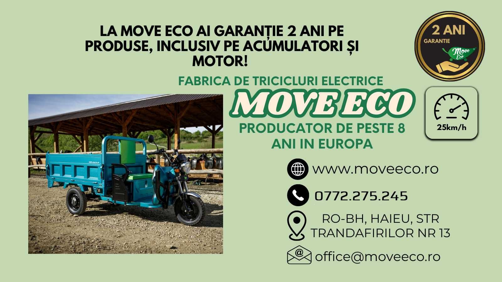 Triciclu electric BIG CARGO 700 md.2022/ fabricat MoveEco RO