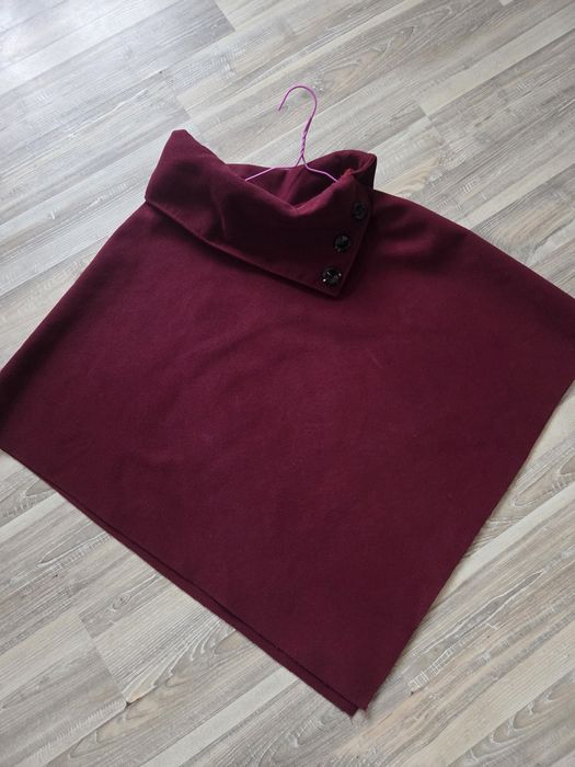 Пончо в Бордо цвят
