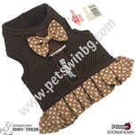 Нагръдник за Куче - XS, S, M, L, XL - Кафяв/Бял цвят - Pet Interest