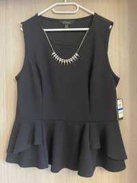 Bluza neagra cu colier detasabil