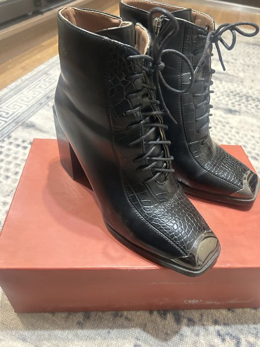 Обувь кожанный зимный теплый натуральный мех