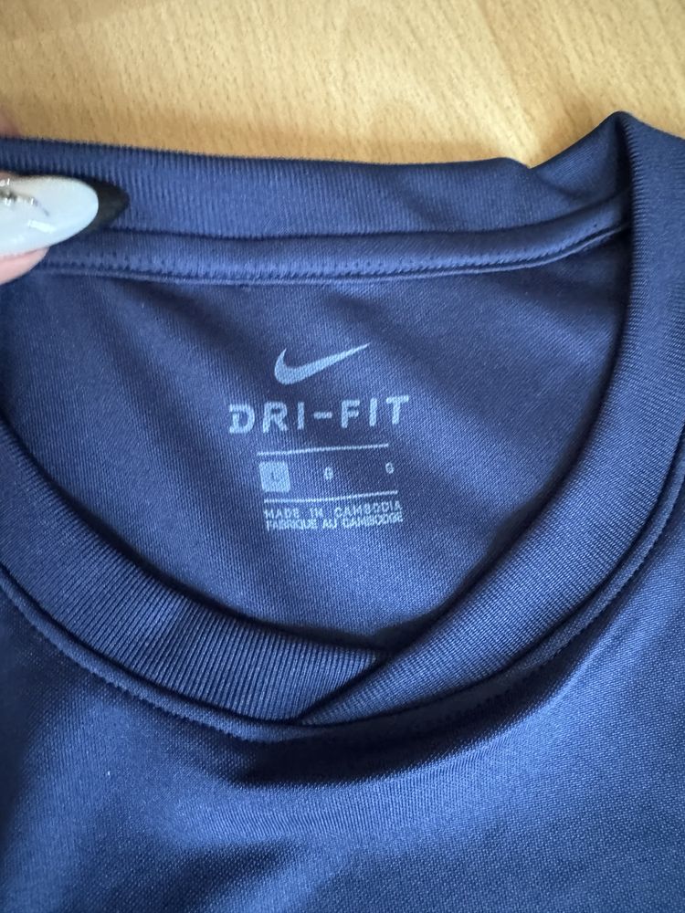 Оригинална тъмно синя мъжка тениска NIKE DRY! L